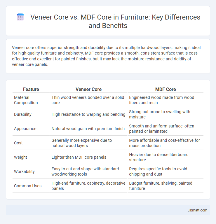 Veneer Core vs. MDF Core in Furniture: Key Differences and Benefits