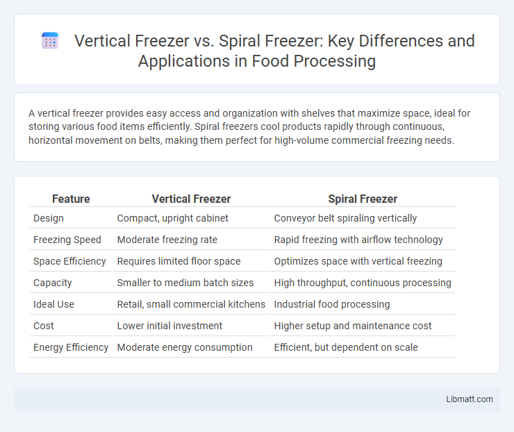 Vertical Freezer vs. Spiral Freezer: Key Differences and Applications in Food Processing