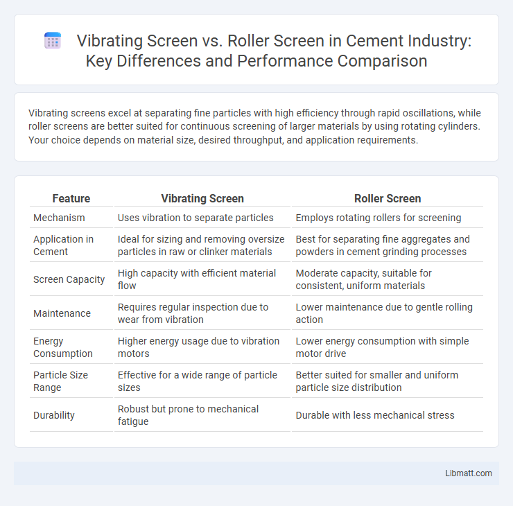 Vibrating Screen vs. Roller Screen in Cement Industry: Key Differences and Performance Comparison