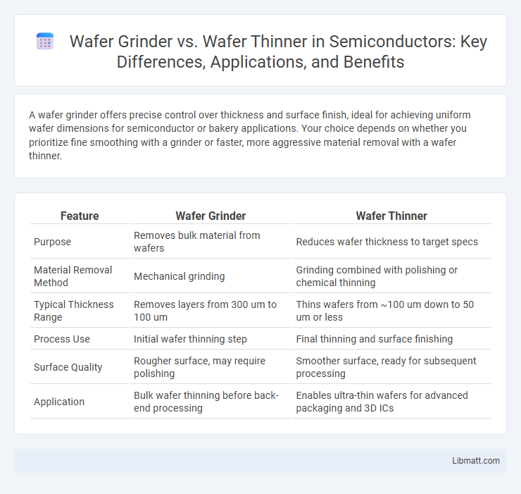 Wafer Grinder vs. Wafer Thinner in Semiconductors: Key Differences, Applications, and Benefits