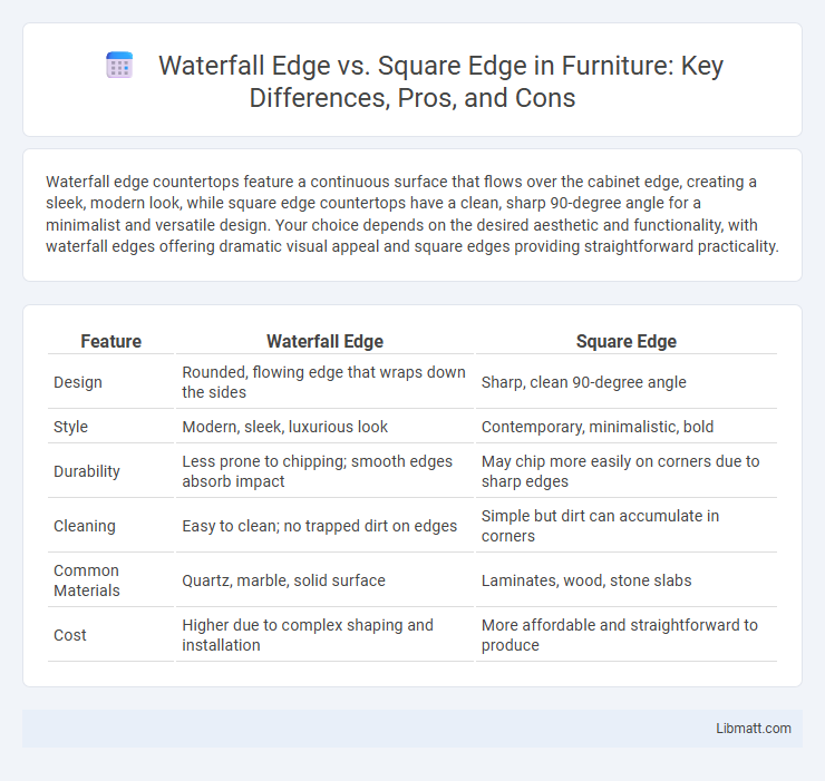 Waterfall Edge vs. Square Edge in Furniture: Key Differences, Pros, and Cons