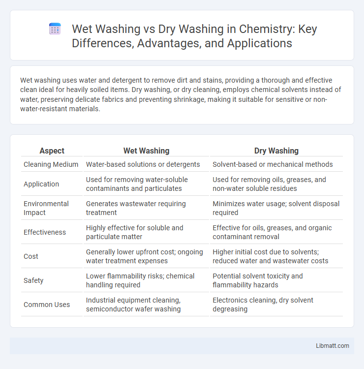 Wet Washing vs Dry Washing in Chemistry: Key Differences, Advantages, and Applications