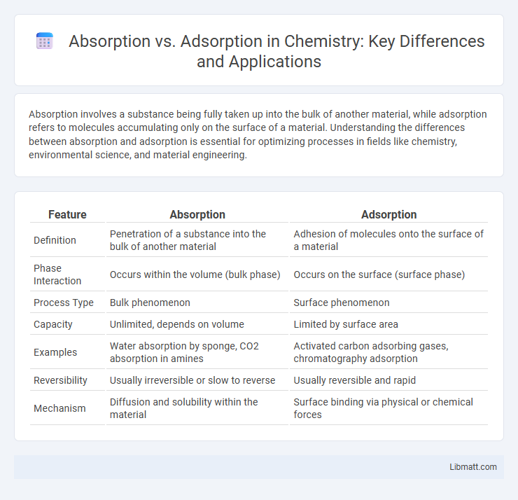 Absorption vs. Adsorption in Chemistry: Key Differences and Applications