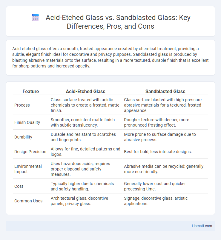 Acid-Etched Glass vs. Sandblasted Glass: Key Differences, Pros, and Cons