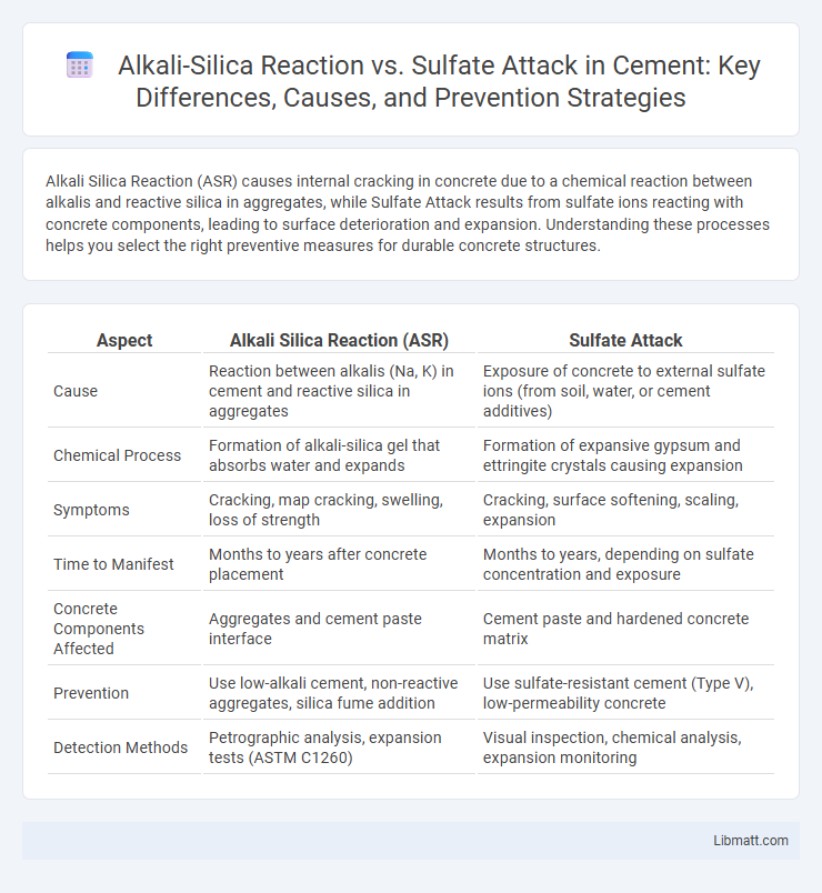 Alkali-Silica Reaction vs. Sulfate Attack in Cement: Key Differences, Causes, and Prevention Strategies