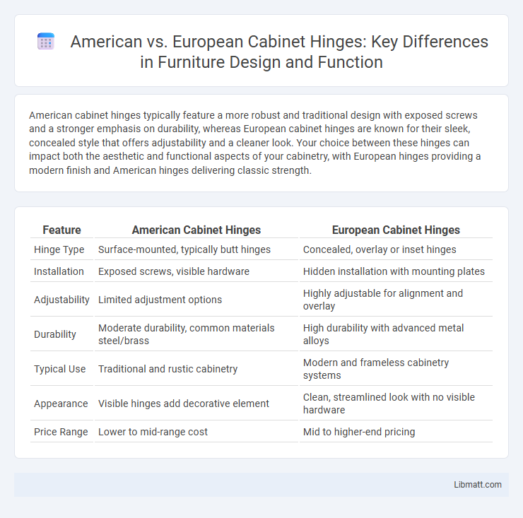 American vs. European Cabinet Hinges: Key Differences in Furniture Design and Function