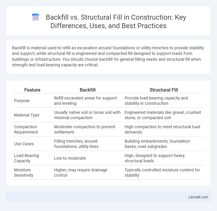Backfill vs. Structural Fill in Construction: Key Differences, Uses, and Best Practices