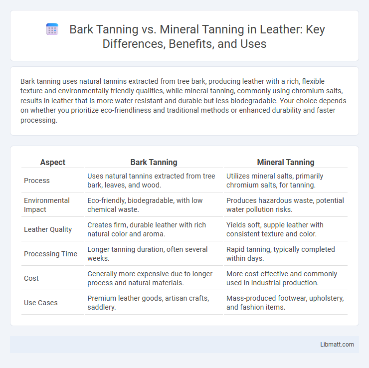 Bark Tanning vs. Mineral Tanning in Leather: Key Differences, Benefits, and Uses