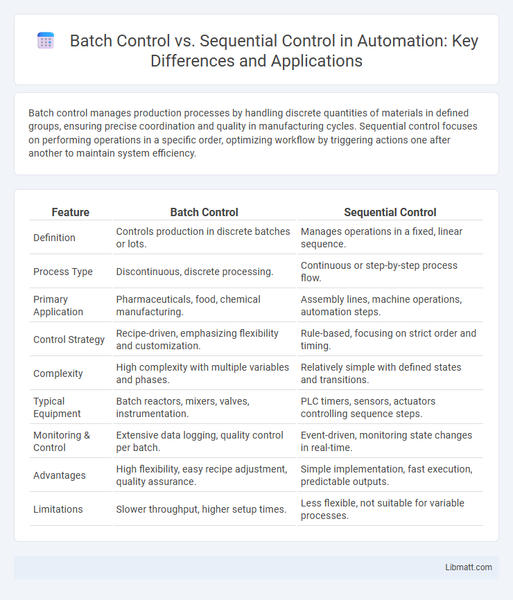 Batch Control vs. Sequential Control in Automation: Key Differences and Applications