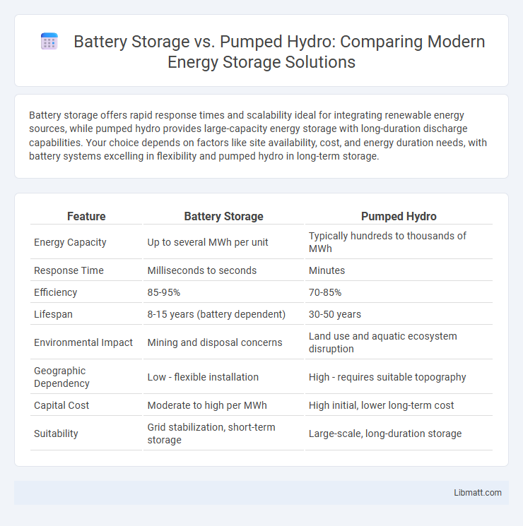 Battery Storage vs. Pumped Hydro: Comparing Modern Energy Storage Solutions