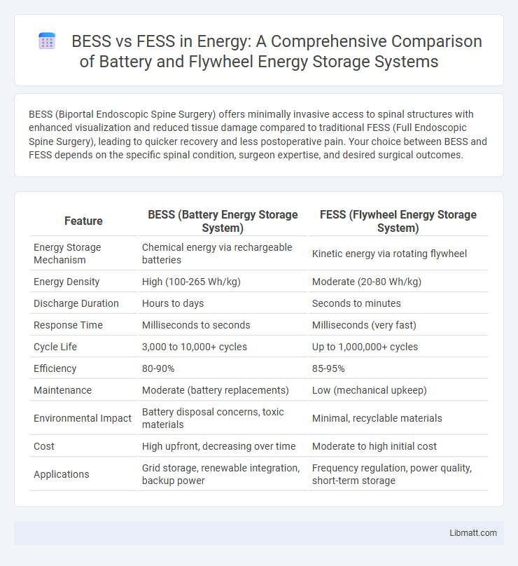 BESS vs FESS in Energy: A Comprehensive Comparison of Battery and Flywheel Energy Storage Systems
