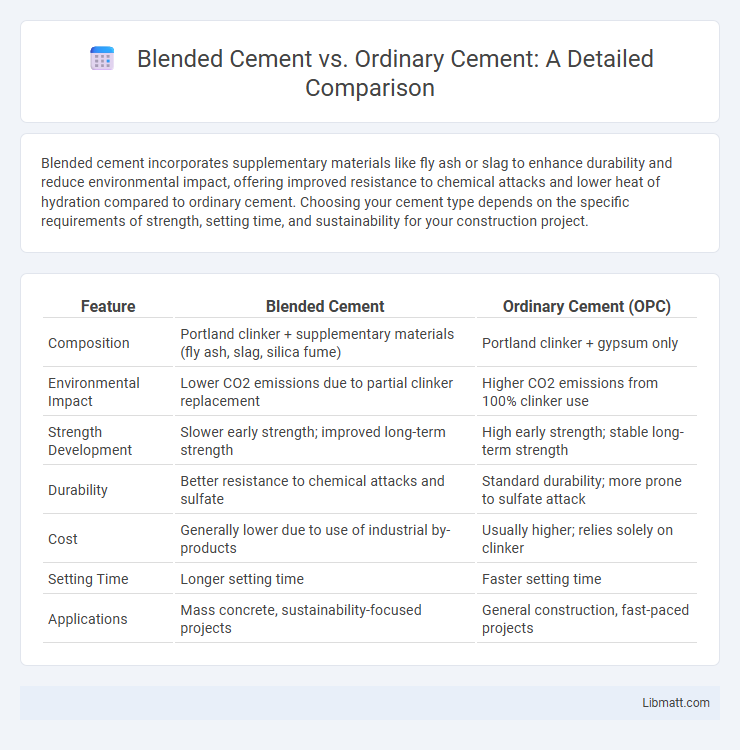 Blended Cement vs. Ordinary Cement: A Detailed Comparison