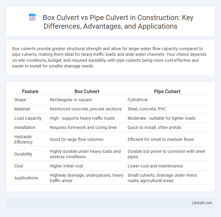 Box Culvert vs Pipe Culvert in Construction: Key Differences, Advantages, and Applications