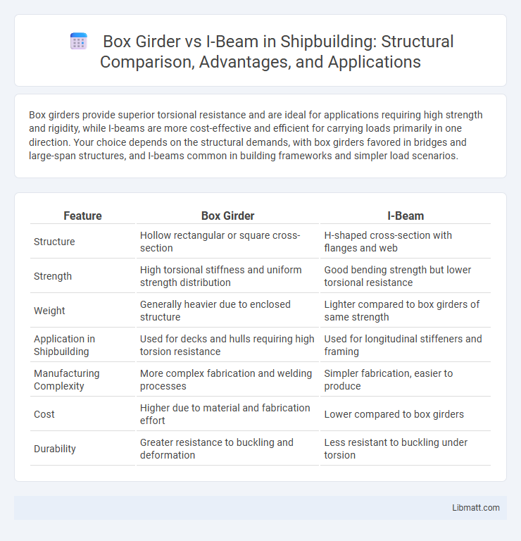 Box Girder vs I-Beam in Shipbuilding: Structural Comparison, Advantages, and Applications