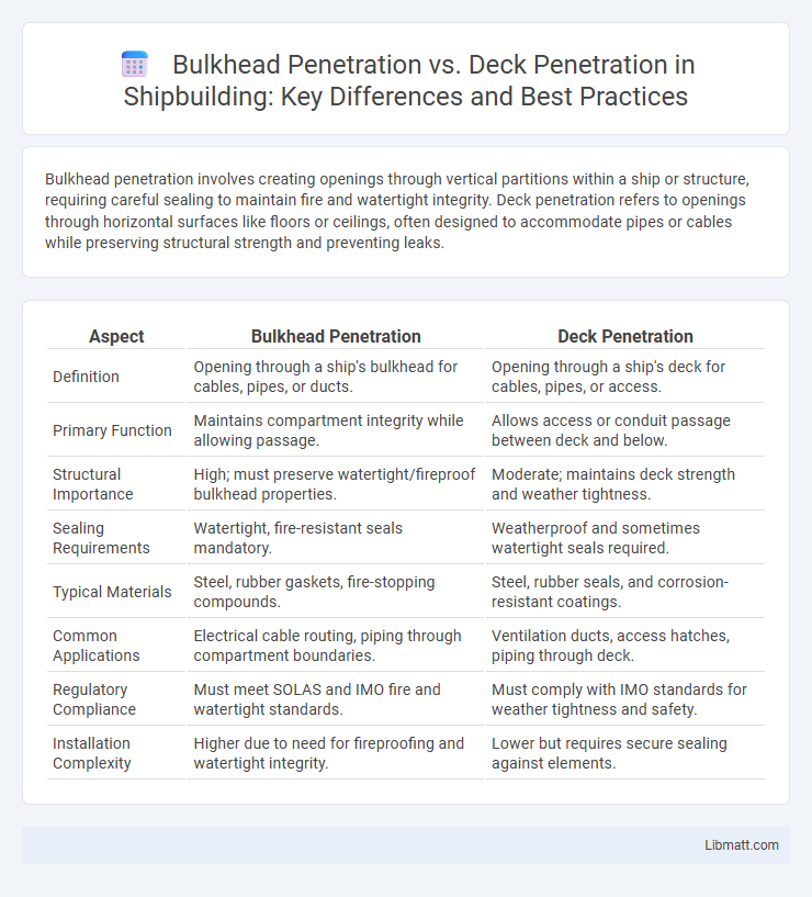 Bulkhead Penetration vs. Deck Penetration in Shipbuilding: Key Differences and Best Practices