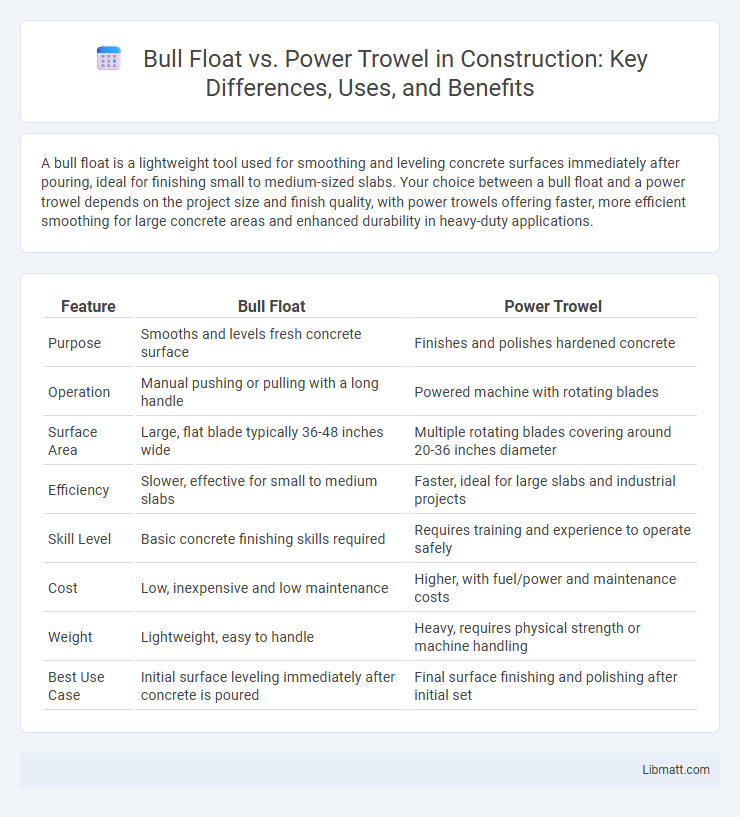 Bull Float vs. Power Trowel in Construction: Key Differences, Uses, and Benefits