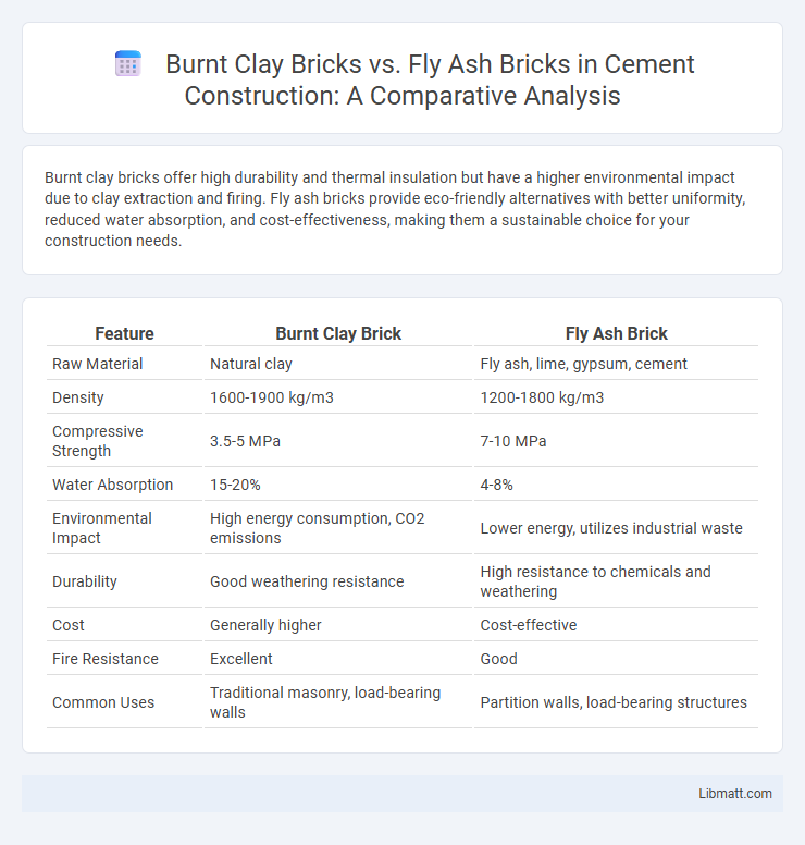 Burnt Clay Bricks vs. Fly Ash Bricks in Cement Construction: A Comparative Analysis