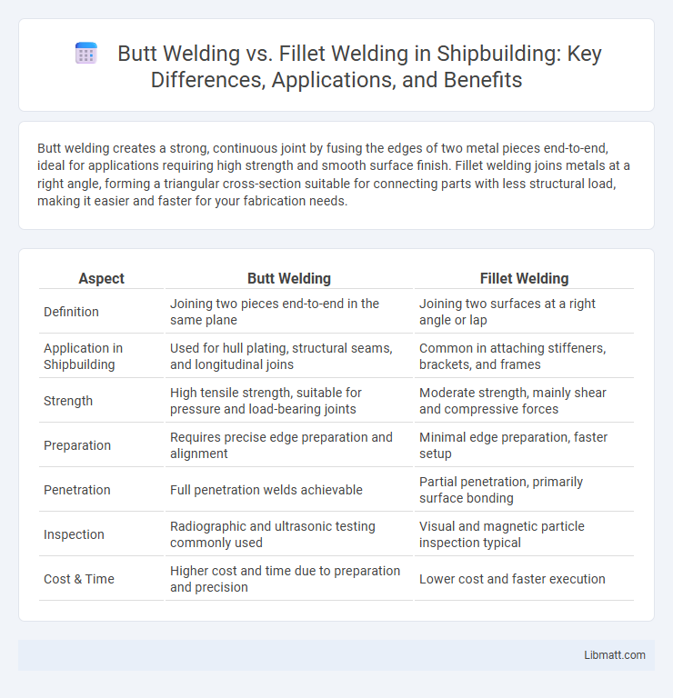 Butt Welding vs. Fillet Welding in Shipbuilding: Key Differences, Applications, and Benefits