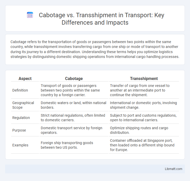 Cabotage vs. Transshipment in Transport: Key Differences and Impacts