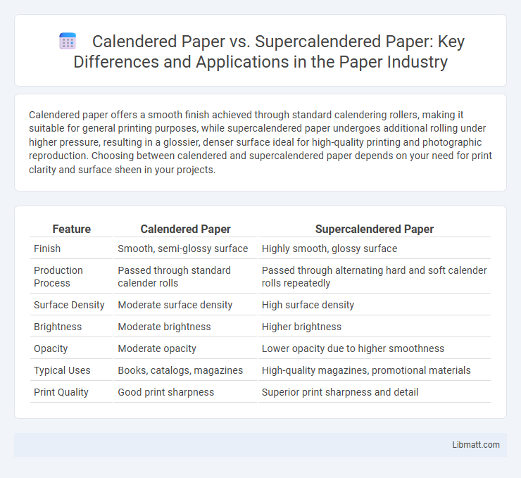 Calendered Paper vs. Supercalendered Paper: Key Differences and Applications in the Paper Industry