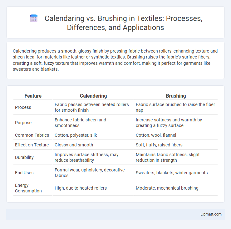 Calendaring vs. Brushing in Textiles: Processes, Differences, and Applications