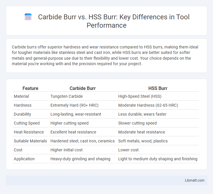 Carbide Burr vs. HSS Burr: Key Differences in Tool Performance