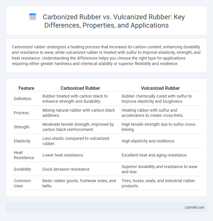 Carbonized Rubber vs. Vulcanized Rubber: Key Differences, Properties, and Applications
