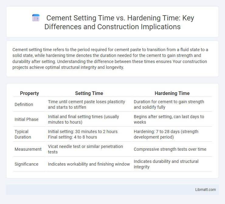 Cement Setting Time vs. Hardening Time: Key Differences and Construction Implications