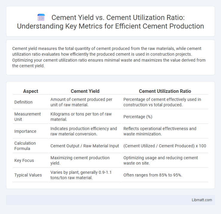Cement Yield vs. Cement Utilization Ratio: Understanding Key Metrics for Efficient Cement Production