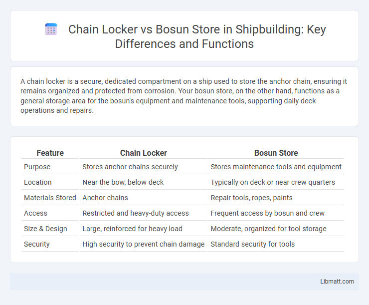 Chain Locker vs Bosun Store in Shipbuilding: Key Differences and Functions