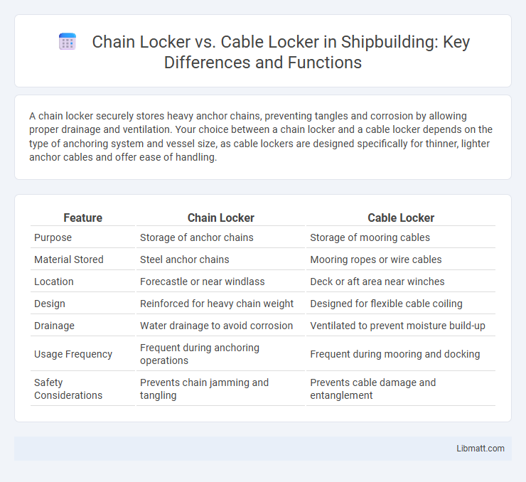 Chain Locker vs. Cable Locker in Shipbuilding: Key Differences and Functions