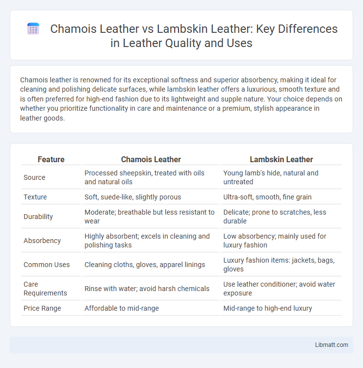 Chamois Leather vs Lambskin Leather: Key Differences in Leather Quality and Uses