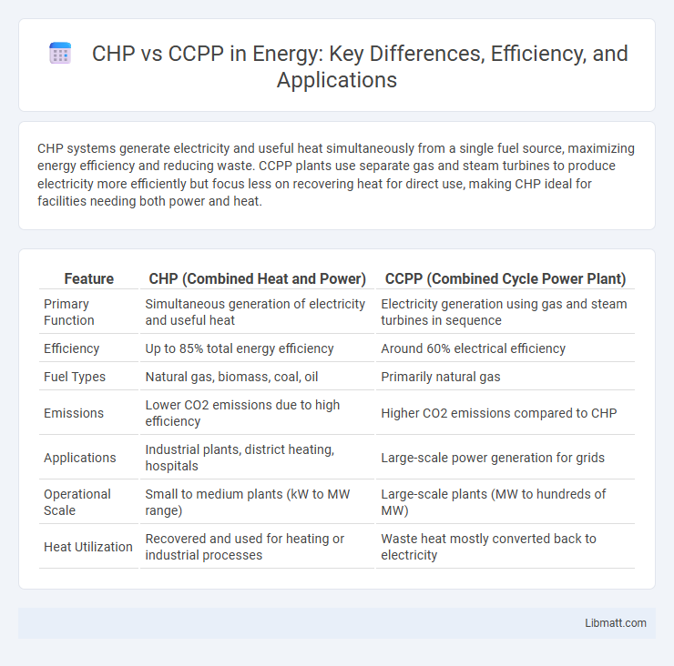 CHP vs CCPP in Energy: Key Differences, Efficiency, and Applications