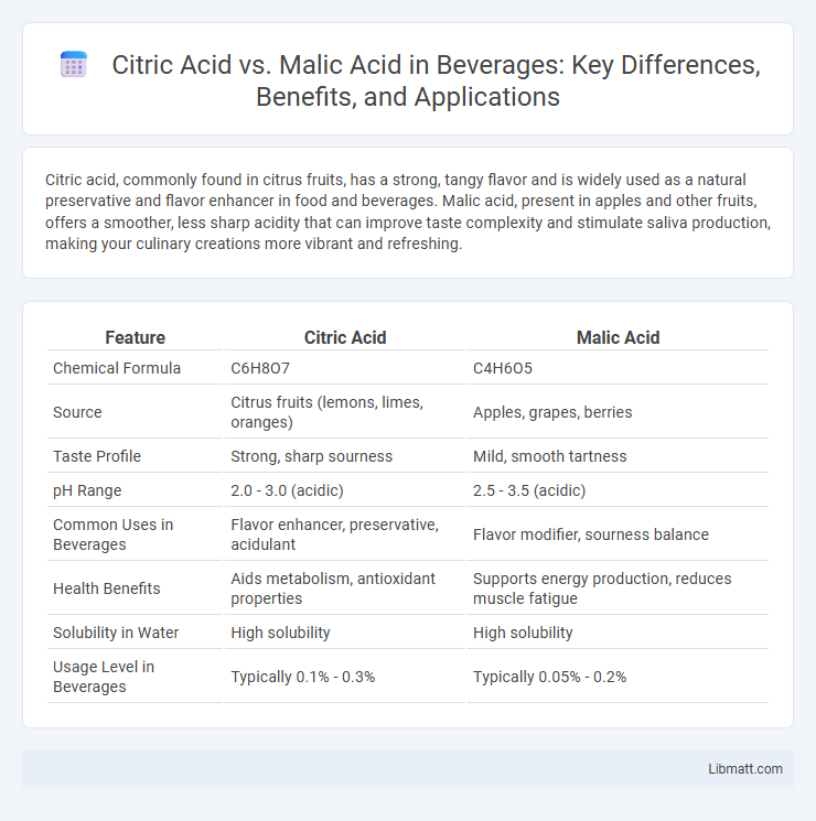 Citric Acid vs. Malic Acid in Beverages: Key Differences, Benefits, and Applications
