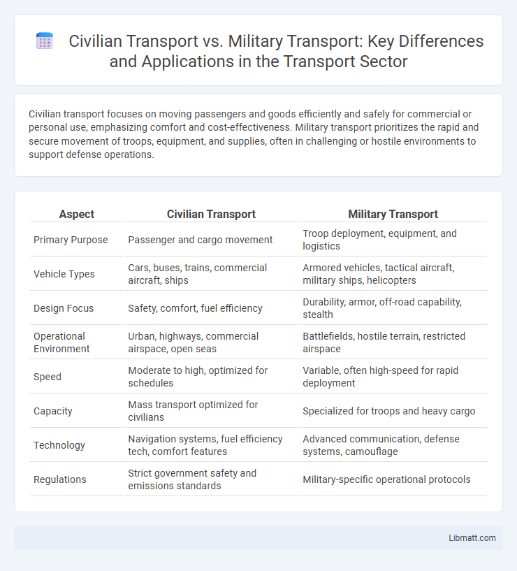 Civilian Transport vs. Military Transport: Key Differences and Applications in the Transport Sector
