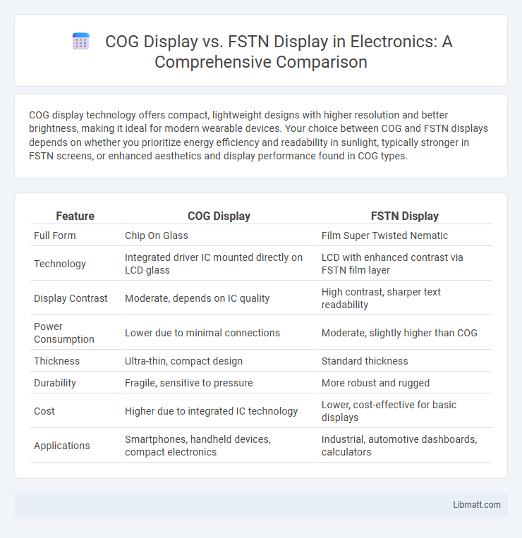 COG Display vs. FSTN Display in Electronics: A Comprehensive Comparison