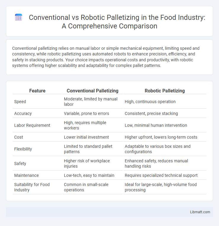 Conventional vs Robotic Palletizing in the Food Industry: A Comprehensive Comparison