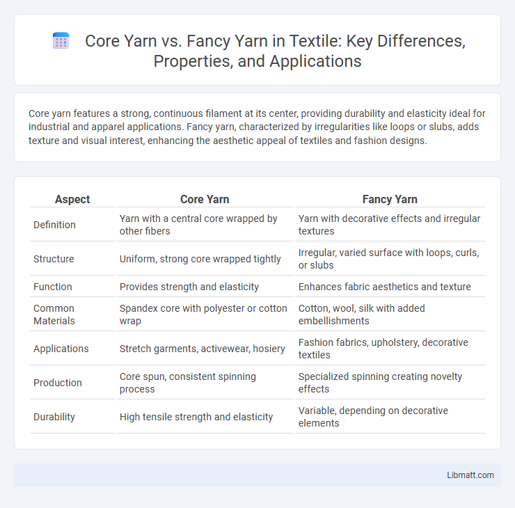 Core Yarn vs. Fancy Yarn in Textile: Key Differences, Properties, and Applications