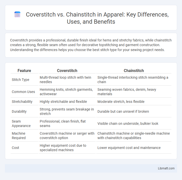 Coverstitch vs. Chainstitch in Apparel: Key Differences, Uses, and Benefits