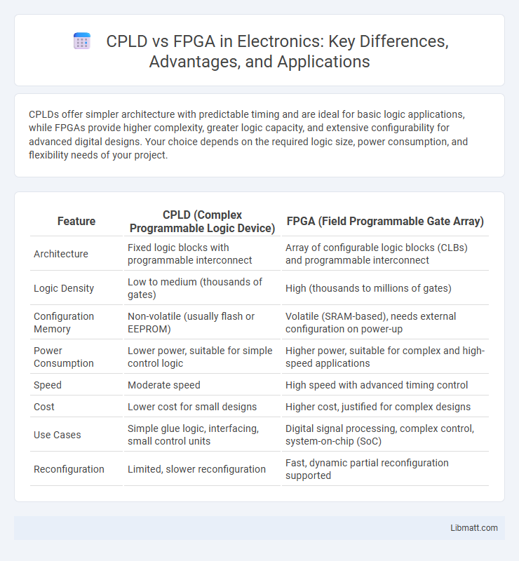 CPLD vs FPGA in Electronics: Key Differences, Advantages, and Applications