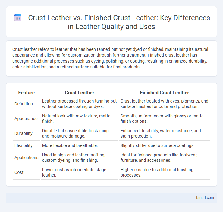 Crust Leather vs. Finished Crust Leather: Key Differences in Leather Quality and Uses