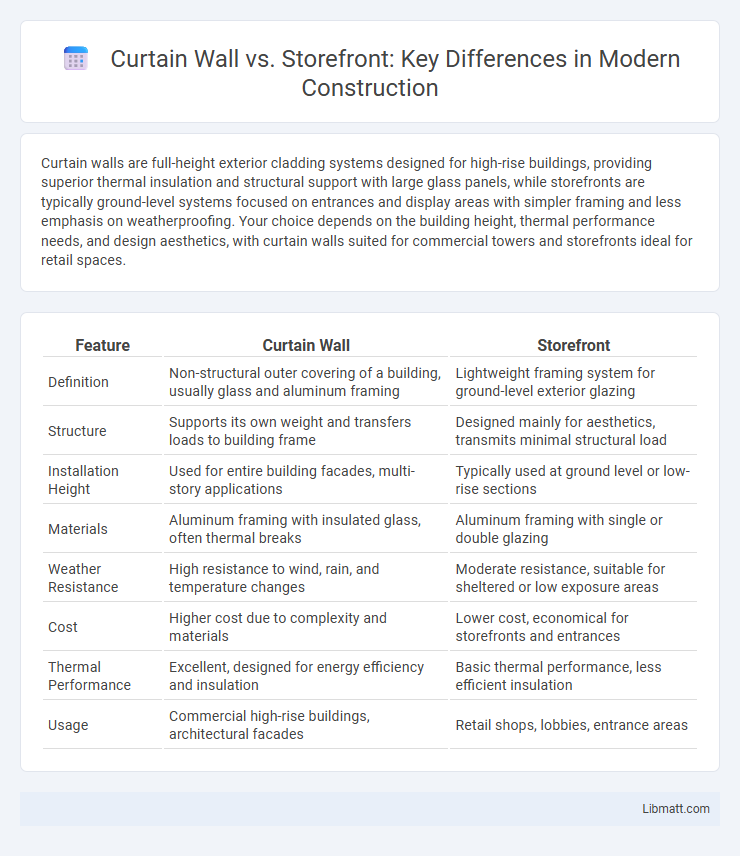 Curtain Wall vs. Storefront: Key Differences in Modern Construction