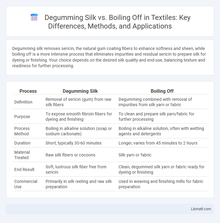Degumming Silk vs. Boiling Off in Textiles: Key Differences, Methods, and Applications