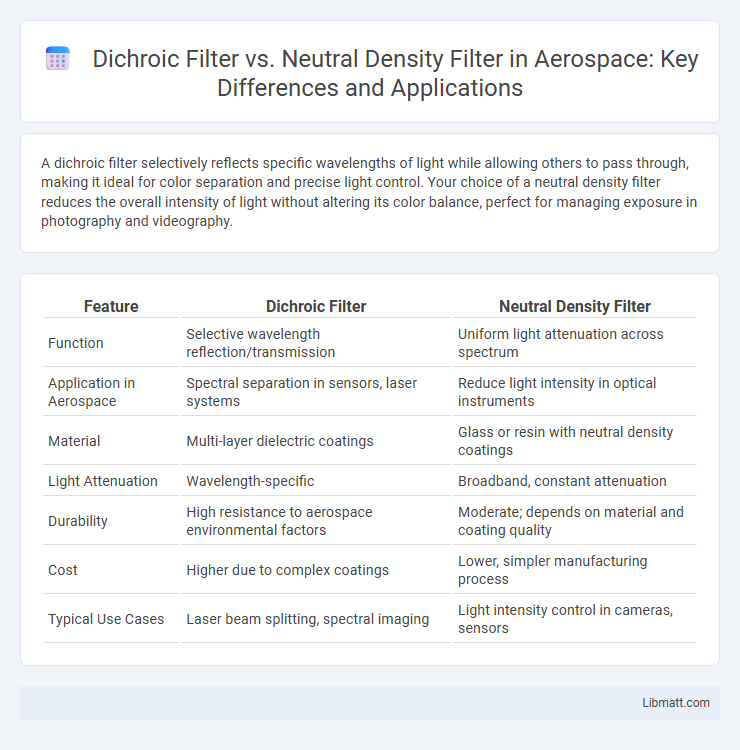 Dichroic Filter vs. Neutral Density Filter in Aerospace: Key Differences and Applications