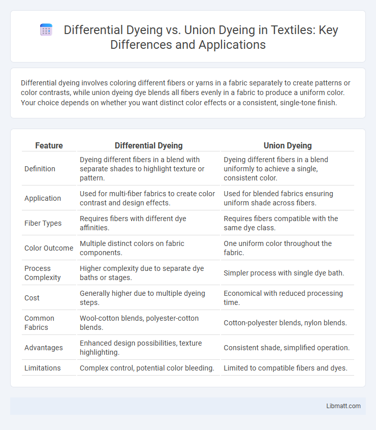 Differential Dyeing vs. Union Dyeing in Textiles: Key Differences and Applications