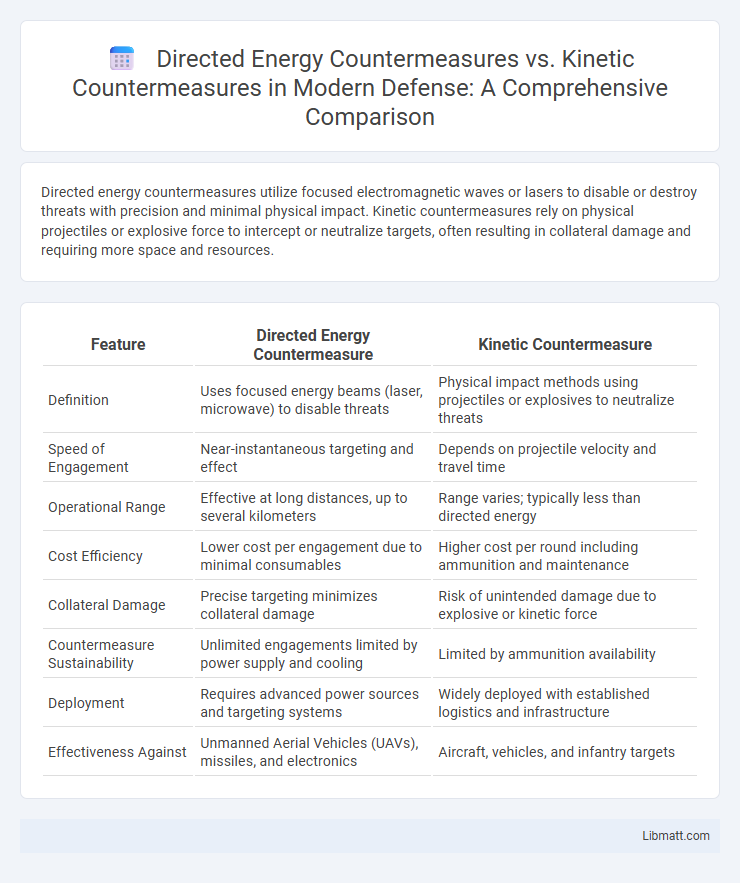 Directed Energy Countermeasures vs. Kinetic Countermeasures in Modern Defense: A Comprehensive Comparison