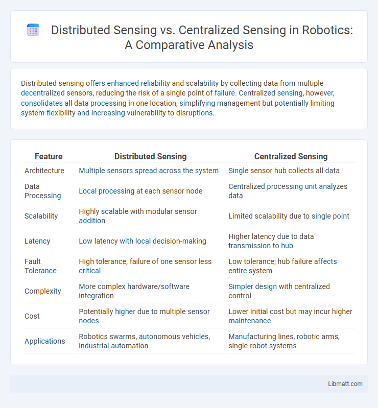 Distributed Sensing vs. Centralized Sensing in Robotics: A Comparative Analysis