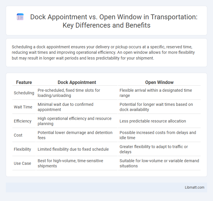Dock Appointment vs. Open Window in Transportation: Key Differences and Benefits