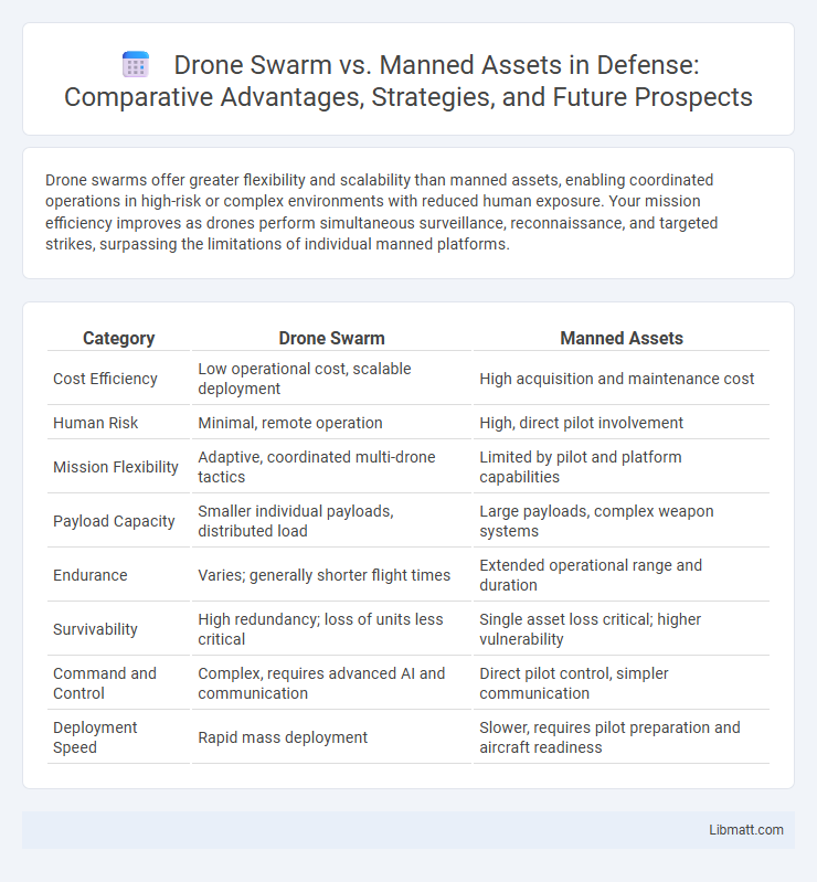 Drone Swarm vs. Manned Assets in Defense: Comparative Advantages, Strategies, and Future Prospects
