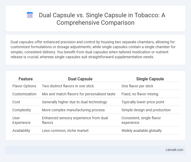 Dual Capsule vs. Single Capsule in Tobacco: A Comprehensive Comparison